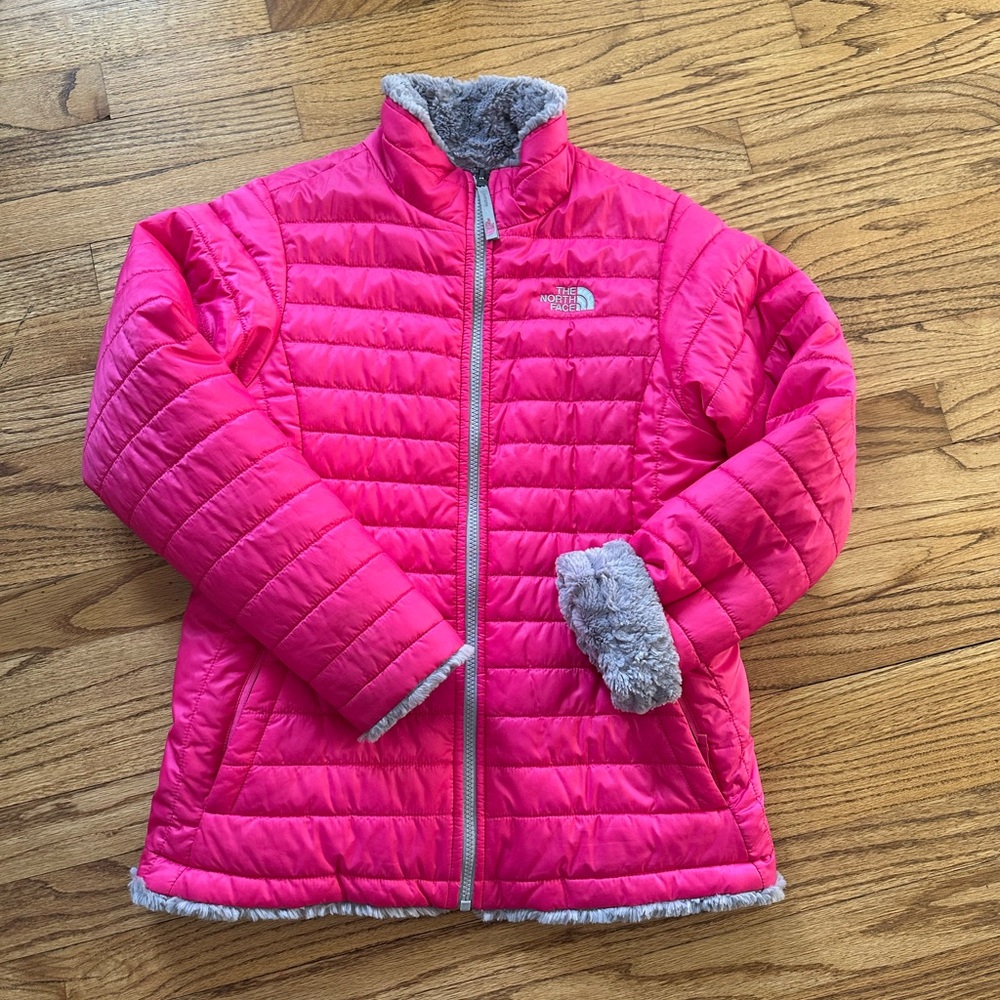 Pink Puffer Jacket with Faux Fur Lining